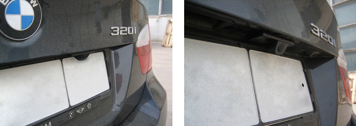 Камера заднего вида для BMW фото установлена