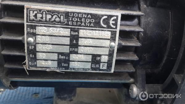 Характеристики двигателя насоса