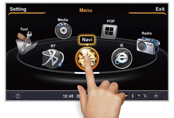 Меню штатных магнитол Winca на платформе S100