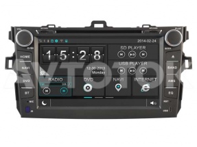 Магнитола для TOYOTA COROLLA 2006-2012 W2-D8124T ( Емкостный экран, DSP Chip (10 полосный эквалайзер, Хороший звук))